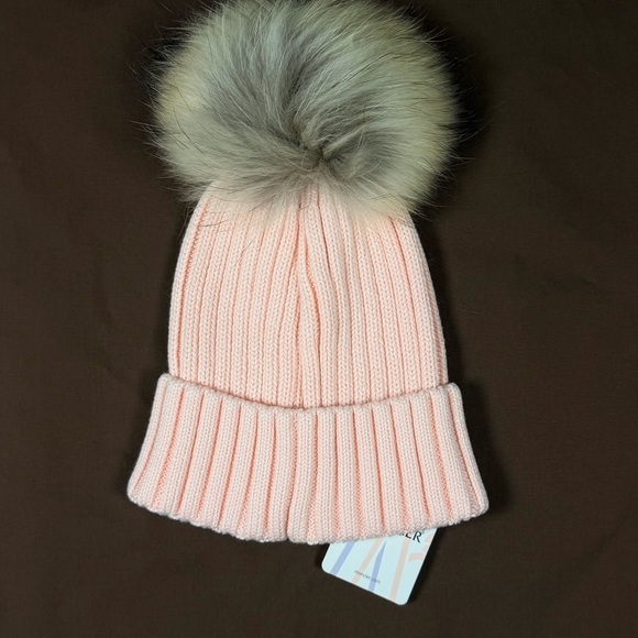 Moncler Pink Knit Beanie w/ Pom Pom – Women’s – New - Picture 3 of 4
